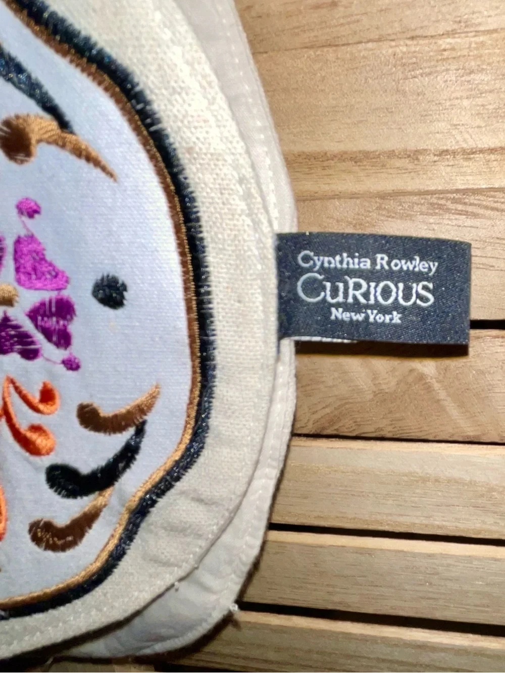 Cynthia Rowley Linen Day of the Dead Skull Table Runner | Halloween Fall Décor |